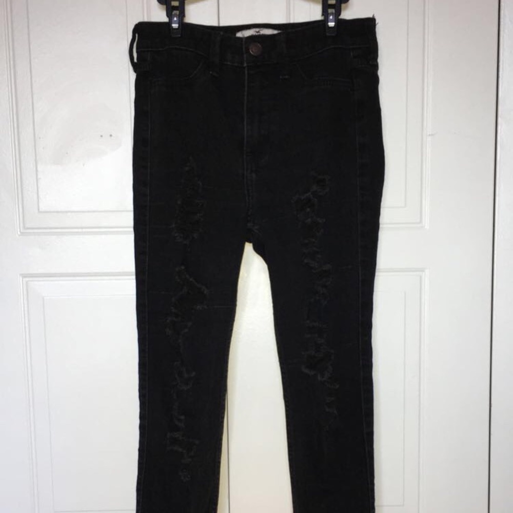 Hollister black ripped jeans